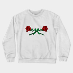 Double Rose Red Crewneck Sweatshirt